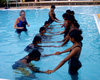 Project Founder Christina introduces new women to the Insight Hotel Pool